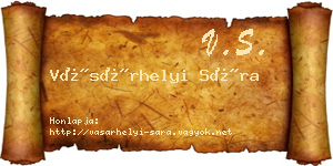 Vásárhelyi Sára névjegykártya