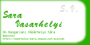 sara vasarhelyi business card